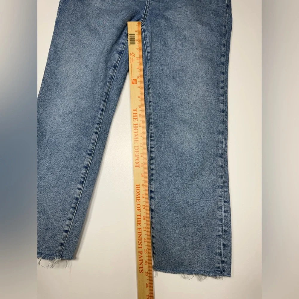 J.‎ Crew Light Blue Essential Straight Leg Jeans Raw Hem
